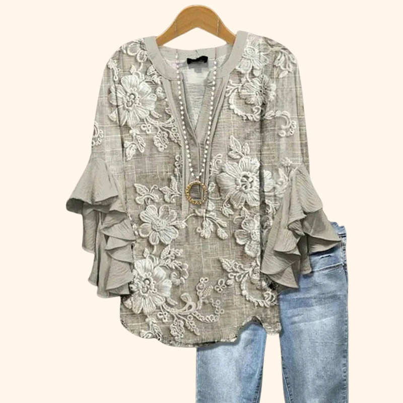 Poppy | Vintage Floral Blouse
